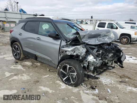 2023 Chevrolet TrailBlazer RS with VIN KL79MTSL7PB195918, listed as a Copart auction lot 46380325 with Not Provided miles and Salvage Title. Bid and sale history available at DreamBid. Image 4.