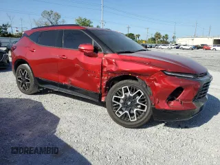 2023 Chevrolet Blazer RS with VIN 3GNKBERS1PS226319, listed as a Copart auction lot 54882465 with 18,453 mi miles and Salvage title. Bid and sale history available at DreamBid. Image 4.