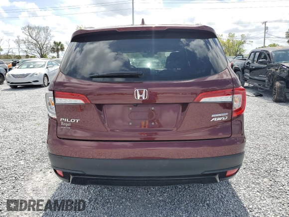 2022 Honda Pilot Special Edition with VIN 5FNYF6H2XNB030268, listed as a Copart auction lot 47570775 with 43,734 mi miles and Non Repairable. Bid and sale history available at carsss.com. Image 6.