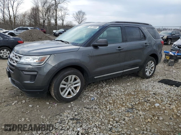 2018 Ford Explorer XLT with VIN 1FM5K8DH4JGA40603, listed as a Copart auction lot 50973805 with 91,259 mi miles and Salvage Title. Bid and sale history available at carsss.com. Image 1.