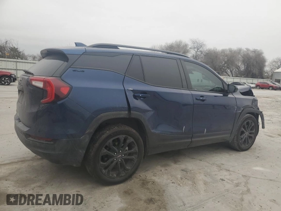 2022 GMC Terrain SLE with VIN 3GKALMEV6NL177075, listed as a Copart auction lot 45556015 with 69,324 mi miles and Salvage Title. Bid and sale history available at carsss.com. Image 3.