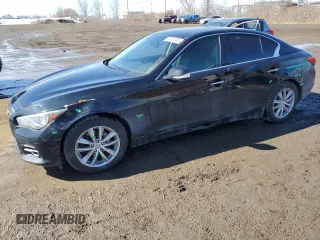2016 Infiniti Q50 2.0t Premium with VIN JN1CV7AR1GM252477, listed as a Copart auction lot 50383735 with 162,622 mi miles and Salvage Title. Bid and sale history available at carsss.com. Image 1.