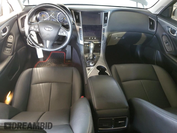 2015 Infiniti Q50 Premium with VIN JN1BV7AP4FM332073, listed as a Copart auction lot 46950325 with 66,587 mi miles and Salvage Title. Bid and sale history available at carsss.com. Image 8.