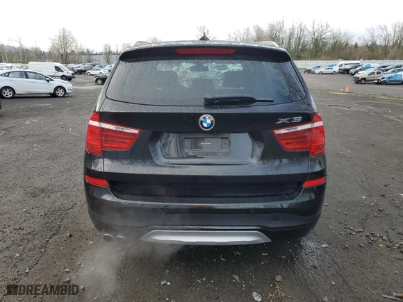 2015 BMW X3 xDrive28i with VIN 5UXWX9C55F0D47187, listed as a Copart auction lot 48899175 with 57,992 mi miles and Salvage Title. Bid and sale history available at carsss.com. Image 6.