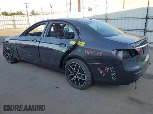 2023 Mercedes-Benz E 450 with VIN W1KZF5KB6PB185502, listed as a Copart auction lot 85794934 with 8,351 mi miles and Salvage Title. Bid and sale history available at DreamBid. Image 2.
