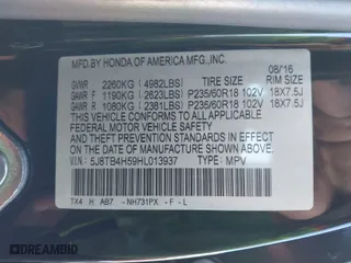 2017 Acura RDX w/Technology Pkg with VIN 5J8TB4H59HL013937, listed as a IAAI auction lot 41418745 with 223,148 mi miles. Bid and sale history available at carsss.com. Image 9.