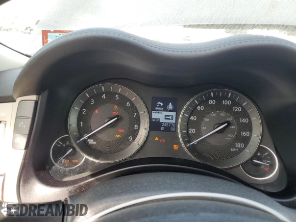 2011 Infiniti M with VIN JN1BY1AR6BM375779, listed as a Copart auction lot 47879435 with 245,770 mi miles and Salvage Title. Bid and sale history available at DreamBid. Image 9.