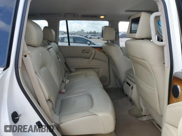 2012 Infiniti QX56 8-passenger with VIN JN8AZ2NC8C9317165, listed as a Copart auction lot 76693664 with 167,243 mi miles and Salvage Title. Bid and sale history available at carsss.com. Image 11.