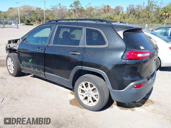 2016 Jeep Cherokee Sport with VIN 1C4PJLAS5GW376259, listed as a IAAI auction lot 41287458 with 92,075 mi miles and . Bid and sale history available at DreamBid. Image 3.