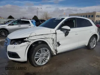 2018 Audi Q5 Premium Plus with VIN WA1BNAFY7J2008738, listed as a Copart auction lot 46462755 with 76,198 mi miles and Salvage Title. Bid and sale history available at carsss.com. Image 1.