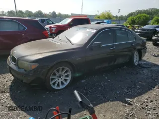 2005 BMW 7 Series 745i with VIN WBAGL63555DP75827, listed as a Copart auction lot 59877265 with Not provided miles and Salvage title. Bid and sale history available at DreamBid. Image 1.