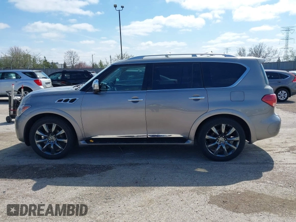 2013 Infiniti QX56 with VIN JN8AZ2NC4D9330559, listed as a IAAI auction lot 41897383 with 1 mi miles. Bid and sale history available at carsss.com. Image 14.