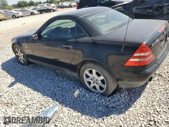 1999 Mercedes-Benz SLK-Class with VIN WDBKK47F8XF124253, listed as a Copart auction lot 70414014 with 0 mi miles and Salvage Title. Bid and sale history available at carsss.com. Image 2.