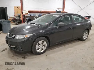 2015 Honda Civic Sedan LX with VIN 19XFB2F58FE117098, listed as a Copart auction lot 48234725 with 53,588 mi miles and Salvage Title. Bid and sale history available at carsss.com. Image 1.