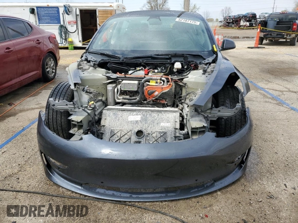 2022 Tesla Model 3 Long Range with VIN 5YJ3E1EB9NF278757, listed as a Copart auction lot 52187175 with 91,820 mi miles and Salvage Title. Bid and sale history available at DreamBid. Image 5.