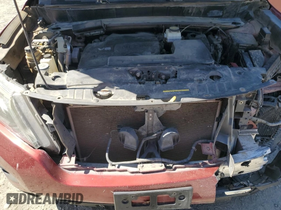 2017 Nissan Pathfinder Platinum with VIN 5N1DR2MM5HC907722, listed as a Copart auction lot 61256935 with 155,020 mi miles and Salvage title. Bid and sale history available at DreamBid. Image 12.