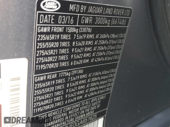 2016 Land Rover Range Rover Sport V6 SE with VIN SALWG2VF0GA651625, listed as a Copart auction lot 51326445 with 127,409 mi miles and Salvage Title. Bid and sale history available at carsss.com. Image 13.