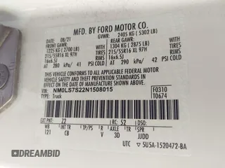 2022 Ford Transit Connect XL with VIN NM0LS7S22N1508015, listed as a IAAI auction lot 42020193 with 115,565 mi miles and . Bid and sale history available at DreamBid. Image 9.