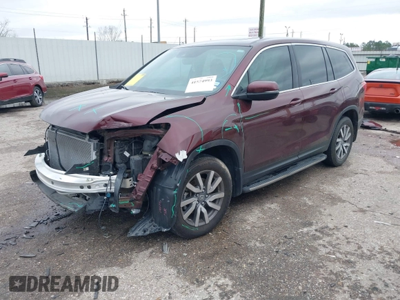 2019 Honda Pilot EX-L with VIN 5FNYF5H59KB026597, listed as a IAAI auction lot 41574993 with 67,750 mi miles. Bid and sale history available at carsss.com. Image 18.