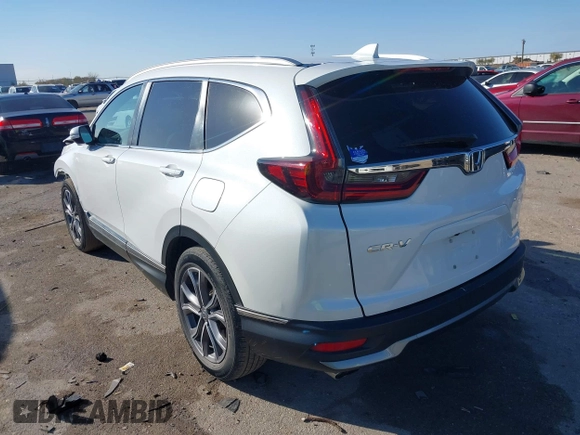 2021 Honda CR-V Touring with VIN 2HKRW1H9XMH402745, listed as a IAAI auction lot 41059541 with 24,282 mi miles. Bid and sale history available at carsss.com. Image 3.