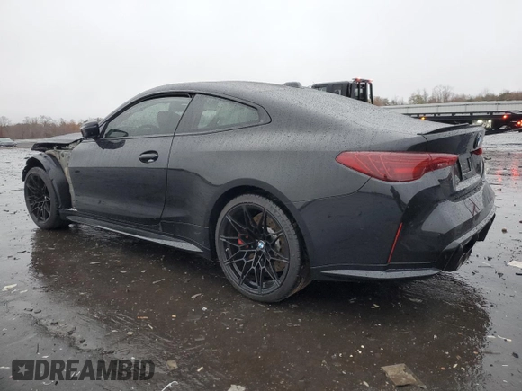 2025 BMW M4 Competition with VIN WBS23HK00SCT37239, listed as a Copart auction lot 82076914 with 2,868 mi miles and Salvage Title. Bid and sale history available at carsss.com. Image 2.