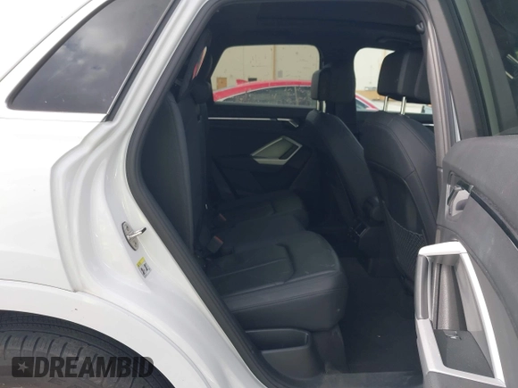 2024 Audi Q3 S line Premium with VIN WA1DECF31R1057900, listed as a IAAI auction lot 42059219 with 27,635 mi miles. Bid and sale history available at carsss.com. Image 8.
