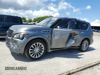 2017 Infiniti QX80 with VIN JN8AZ2NF5H9642681, listed as a Copart auction lot 71200704 with 132,250 mi miles and Salvage Title. Bid and sale history available at carsss.com. Image 1.