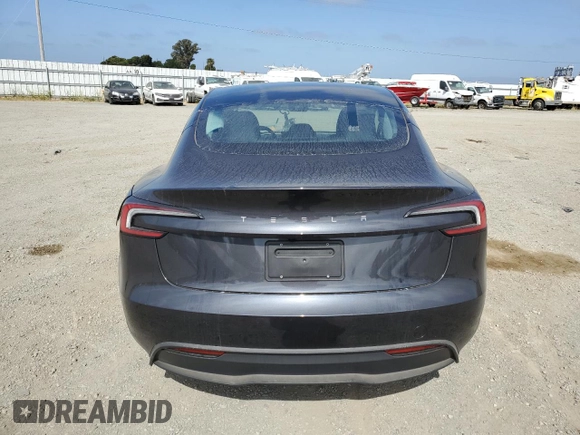 2025 Tesla Model 3 Long Range z VIN 5YJ3E1EA2SF988697, wystawiony jako Copart lot #56584815 z przebiegiem 4 664 mil mil oraz Szkoda całkowita • Salvage title. Historia ofert i sprzedaży dostępna na DreamBid. Obrazek 6.
