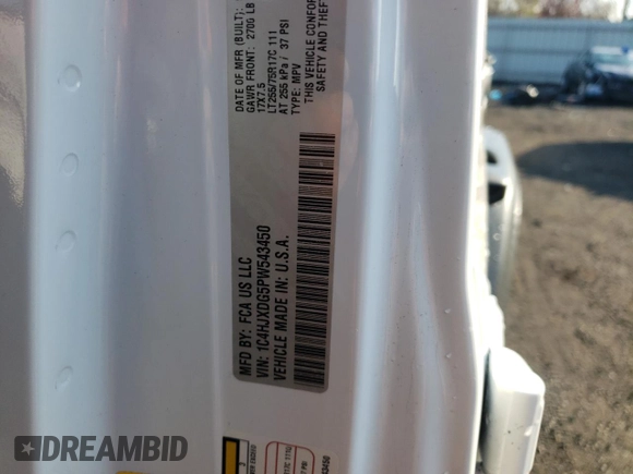 2023 Jeep Wrangler Willys with VIN 1C4HJXDG5PW543450, listed as a Copart auction lot 78455624 with 30,595 mi miles and Salvage Title. Bid and sale history available at DreamBid. Image 15.