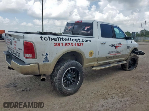 2014 Ram 2500 Longhorn с VIN 3C6UR5GL1EG152139, выставлен на аукционе Copart как лот 61852765 с пробегом 166 553 миль миль и Списание • Salvage title. История ставок и продаж доступна на DreamBid. Изображение 3.