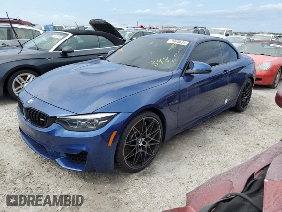 2020 BMW M4 with VIN WBS4Z9C0XL5N76184, listed as a Copart auction lot 75075674 with 16,485 mi miles and Salvage Title. Bid and sale history available at carsss.com. Image 1.