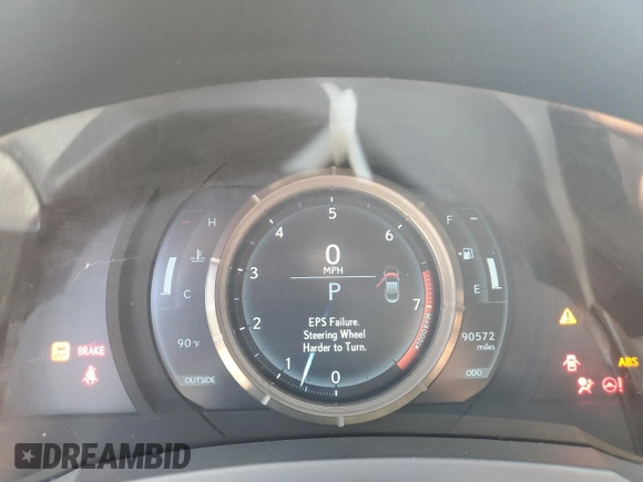 2015 Lexus RC 350 F Sport with VIN JTHHE5BC6F5005769, listed as a Copart auction lot 55967405 with 90,572 mi miles and Salvage title. Bid and sale history available at DreamBid. Image 9.