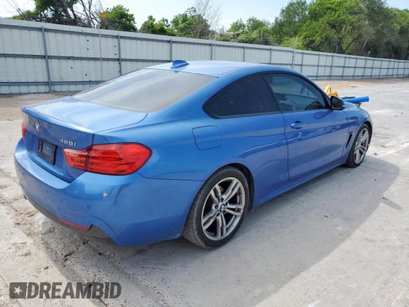 2014 BMW 4 Series 428i with VIN WBA3N3C55EK230214, listed as a Copart auction lot 56896865 with 77,024 mi miles and Salvage title. Bid and sale history available at DreamBid. Image 3.