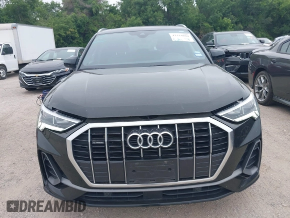 2023 Audi Q3 S line Premium with VIN WA1DECF32P1110925, listed as a IAAI auction lot 42324880 with 43,192 mi miles and . Bid and sale history available at DreamBid. Image 12.