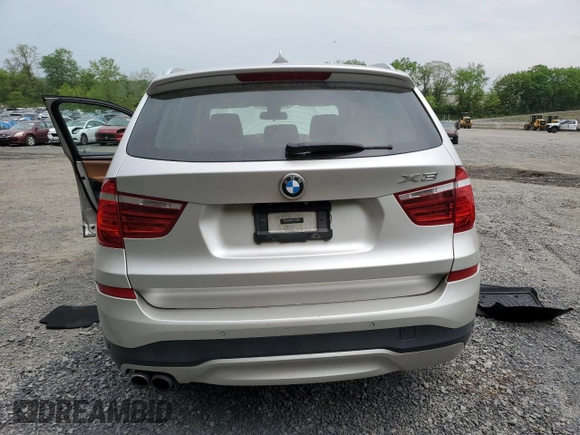 2015 BMW X3 xDrive28i with VIN 5UXWX9C5XF0D60582, listed as a Copart auction lot 56745305 with 77,376 mi miles and Salvage Title. Bid and sale history available at DreamBid. Image 6.