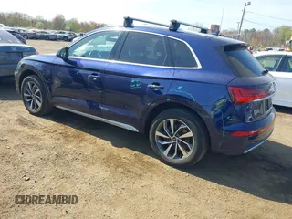 2021 Audi Q5 Premium Plus with VIN WA1BAAFY9M2025847, listed as a IAAI auction lot 42094549 with 101,517 mi miles and . Bid and sale history available at DreamBid. Image 3.