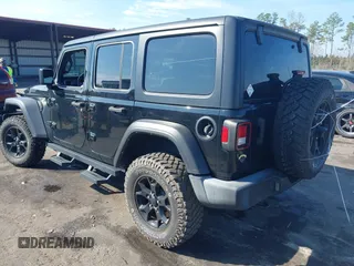 2021 Jeep Wrangler Unlimited Sport S with VIN 1C4HJXDN6MW812565, listed as a IAAI auction lot 41506140 with 27,273 mi miles and . Bid and sale history available at DreamBid. Image 3.