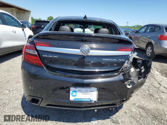 2016 Buick Regal GS with VIN 2G4GU5GX4G9109494, listed as a Copart auction lot 60904014 with 12,149 mi miles and Non Repairable. Bid and sale history available at carsss.com. Image 6.