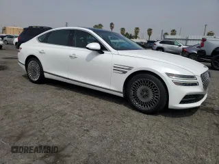 2022 Genesis G80 2.5T with VIN KMTGB4SC7NU092264, listed as a Copart auction lot 55148475 with 72,342 mi miles and Salvage title. Bid and sale history available at DreamBid. Image 4.