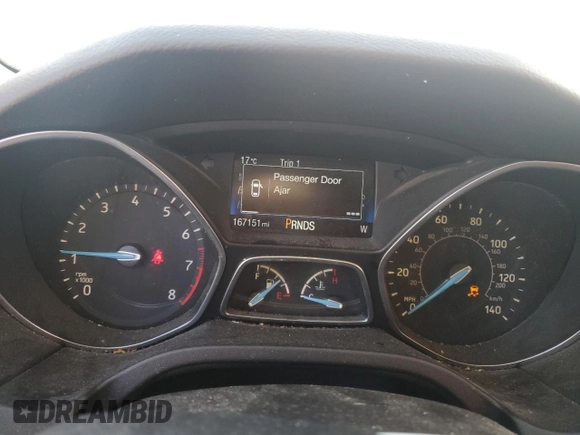 2016 Ford Focus SE with VIN 1FADP3F22GL321091, listed as a Copart auction lot 53486335 with 167,151 mi miles and Salvage Title. Bid and sale history available at carsss.com. Image 9.