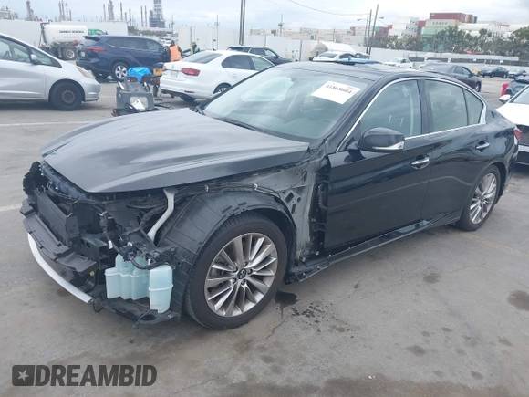 2020 Infiniti Q50 3.0t LUXE with VIN JN1EV7AP6LM206614, listed as a IAAI auction lot 41868604 with 54,247 mi miles. Bid and sale history available at carsss.com. Image 18.