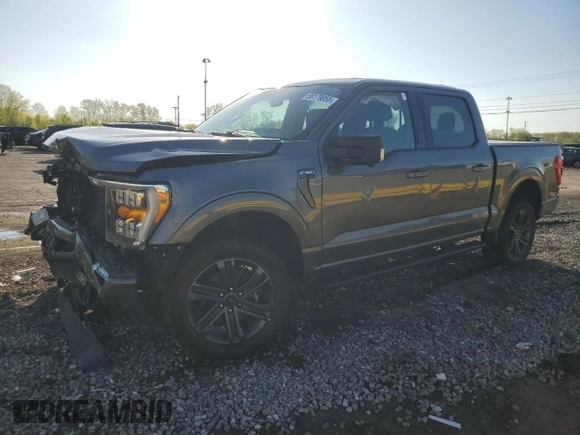 2021 Ford F-150 XL with VIN 1FTFW1E55MFA77310, listed as a Copart auction lot 56179055 with 48,990 mi miles and Salvage title. Bid and sale history available at DreamBid. Image 1.