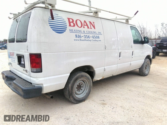 2011 Ford Econoline Cargo Commercial with VIN 1FTNE1EWXBDA35683, listed as a IAAI auction lot 41341685 with 137,031 mi miles and . Bid and sale history available at DreamBid. Image 4.