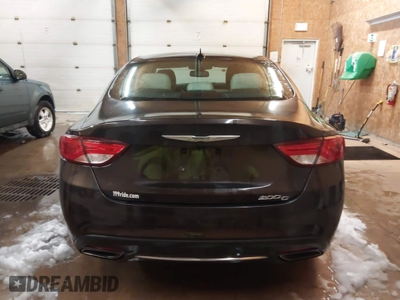 2015 Chrysler 200 C with VIN 1C3CCCCG7FN581463, listed as a IAAI auction lot 41592641 with 108,300 mi miles. Bid and sale history available at carsss.com. Image 16.