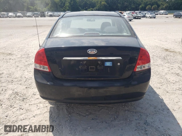 2008 Kia Spectra EX with VIN KNAFE121X85525733, listed as a Copart auction lot 66246444 with 166,211 mi miles and Salvage Title. Bid and sale history available at DreamBid. Image 6.