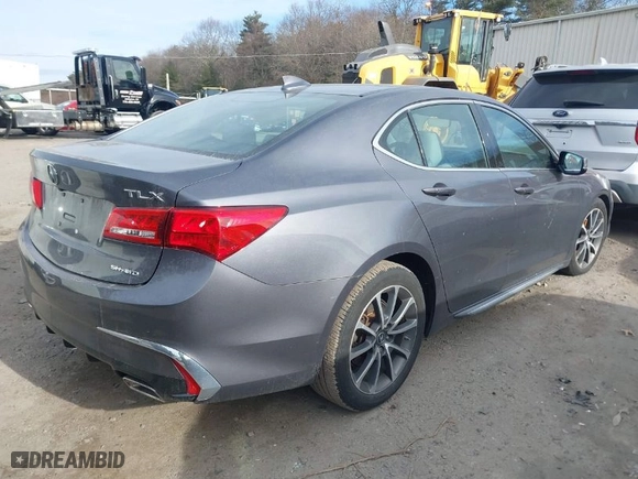 2018 Acura TLX w/Technology Pkg with VIN 19UUB3F57JA003085, listed as a IAAI auction lot 41321352 with 99,365 mi miles. Bid and sale history available at carsss.com. Image 4.