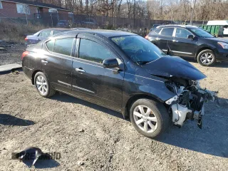 2014 Nissan Versa SV with VIN 3N1CN7AP1EL868279, listed as a Copart auction lot 87431124 with 90,979 mi miles and Salvage Title. Bid and sale history available at carsss.com. Image 4.