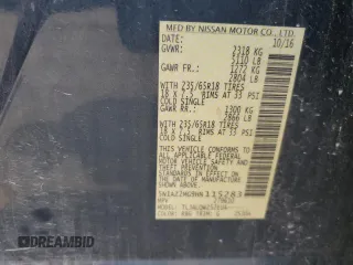 2017 Nissan Murano SV with VIN 5N1AZ2MG9HN115283, listed as a Copart auction lot 63035814 with 129,018 mi miles and Salvage Title. Bid and sale history available at carsss.com. Image 16.