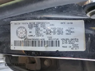 1999 Toyota 4Runner Limited z VIN JT3HN87R3X0219430, wystawiony jako Copart lot #46487885 z przebiegiem 453 337 mil mil oraz Szkoda całkowita • Salvage title. Historia ofert i sprzedaży dostępna na DreamBid. Obrazek 13.