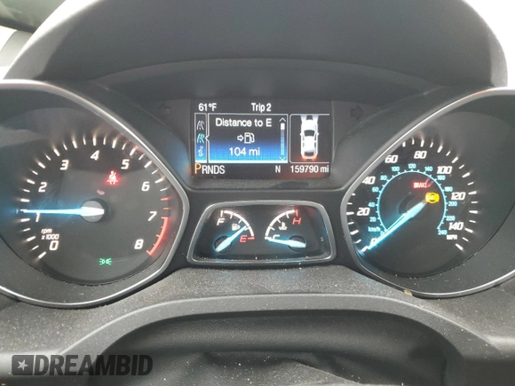 2013 Ford Escape Titanium with VIN 1FMCU0J91DUC35855, listed as a Copart auction lot 55986955 with 159,790 mi miles and Salvage title. Bid and sale history available at DreamBid. Image 9.